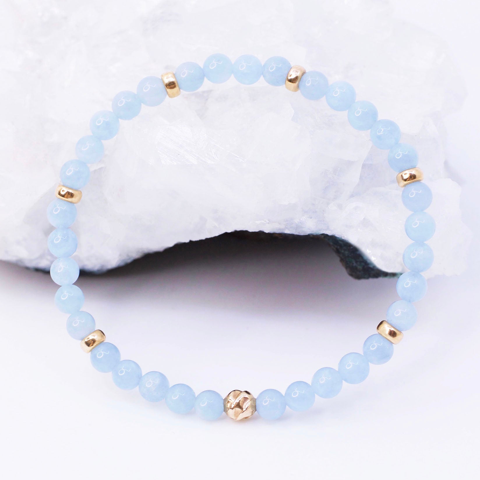 Dainty Tranquility Luxe Bracelet | Aquamarine