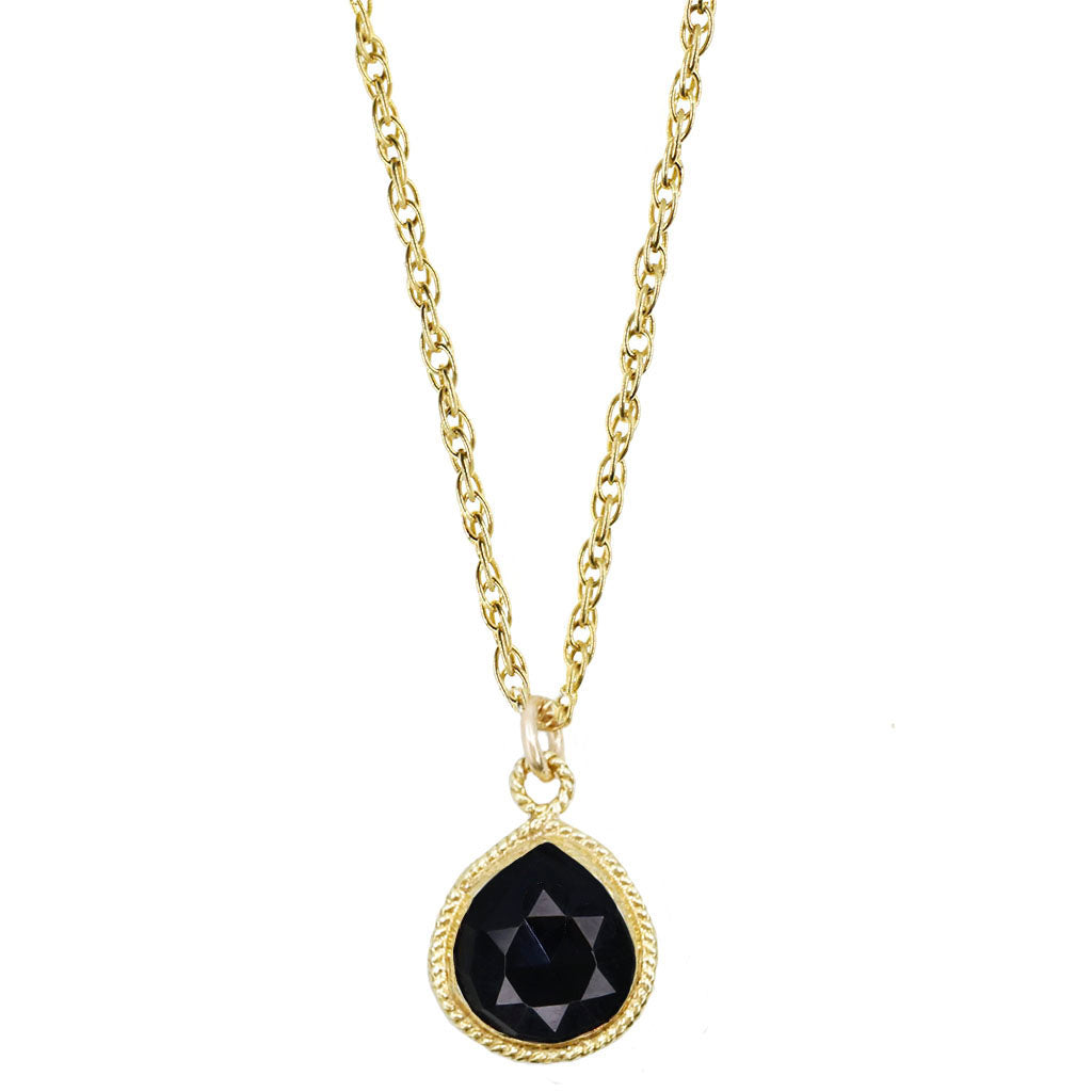 Protected Solstice Teardrop Necklace | Onyx