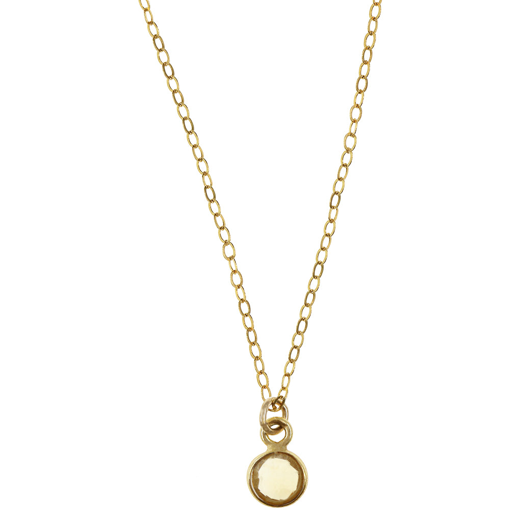 Charmed with Abundance Mini Necklace | Citrine and Gold