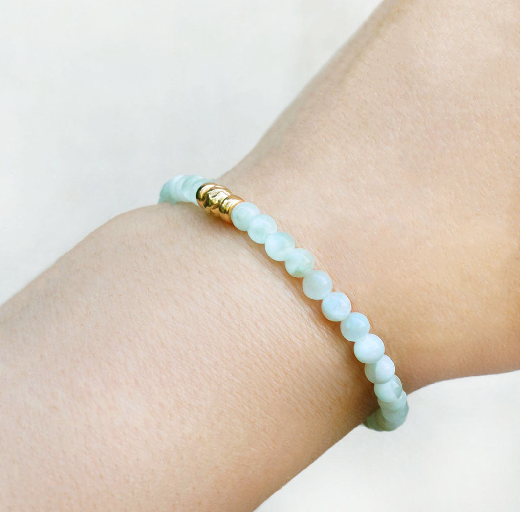 Dainty Empowered Bracelet | Green Moonstone