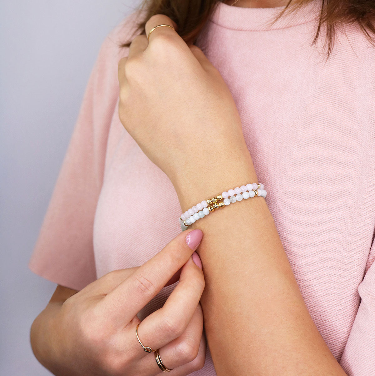 Dainty Wisdom Luxe Bracelet | Blue Moonstone