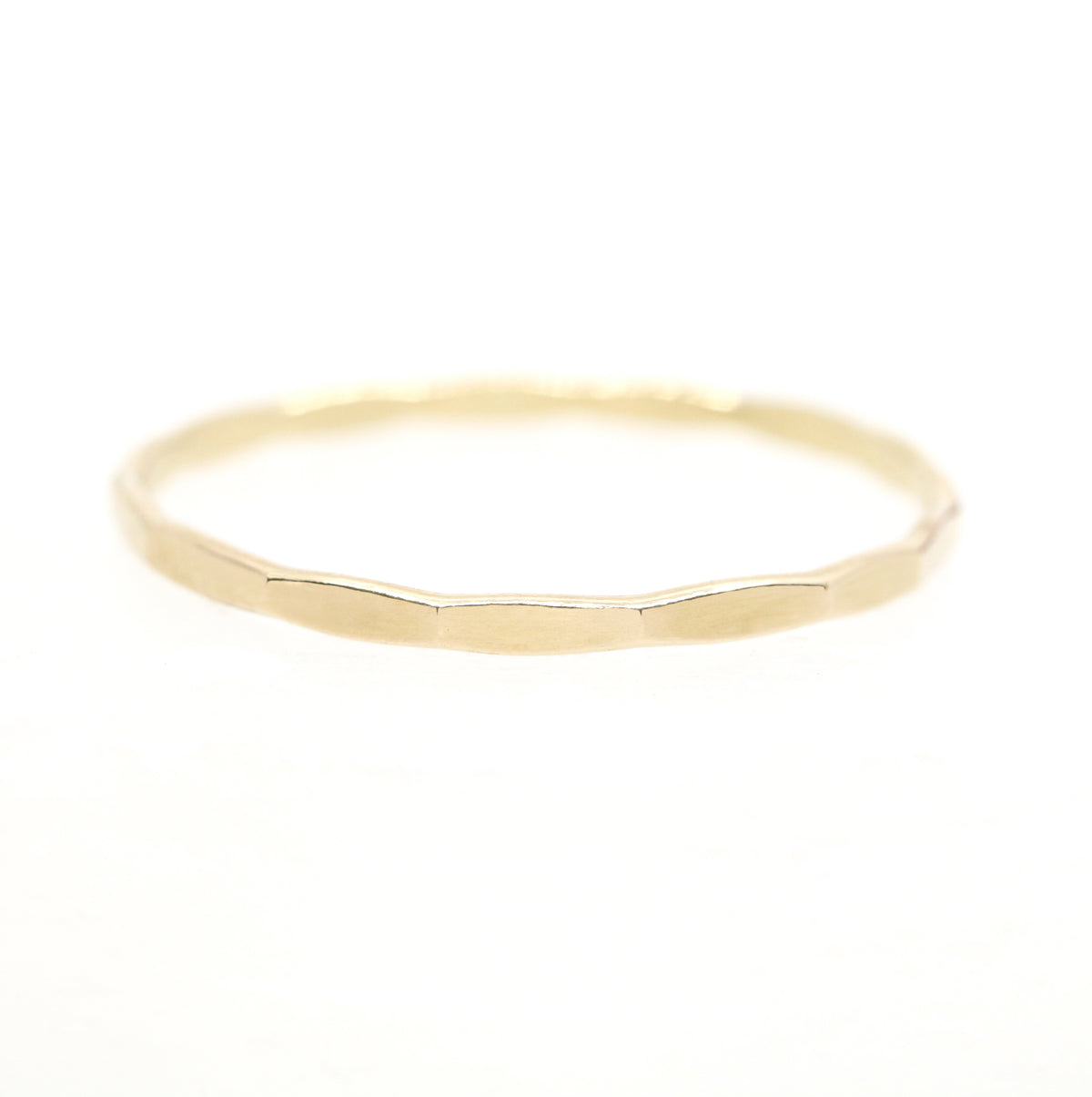 Dainty Gold Hammered Ring