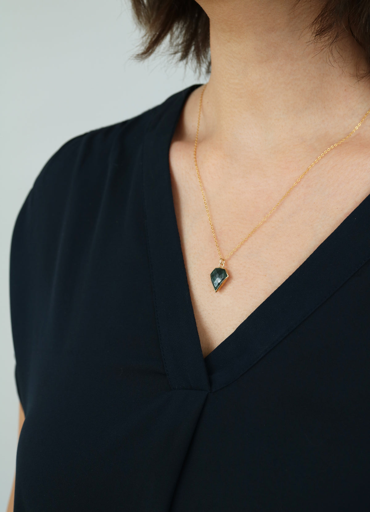 Emerald Shield Necklace