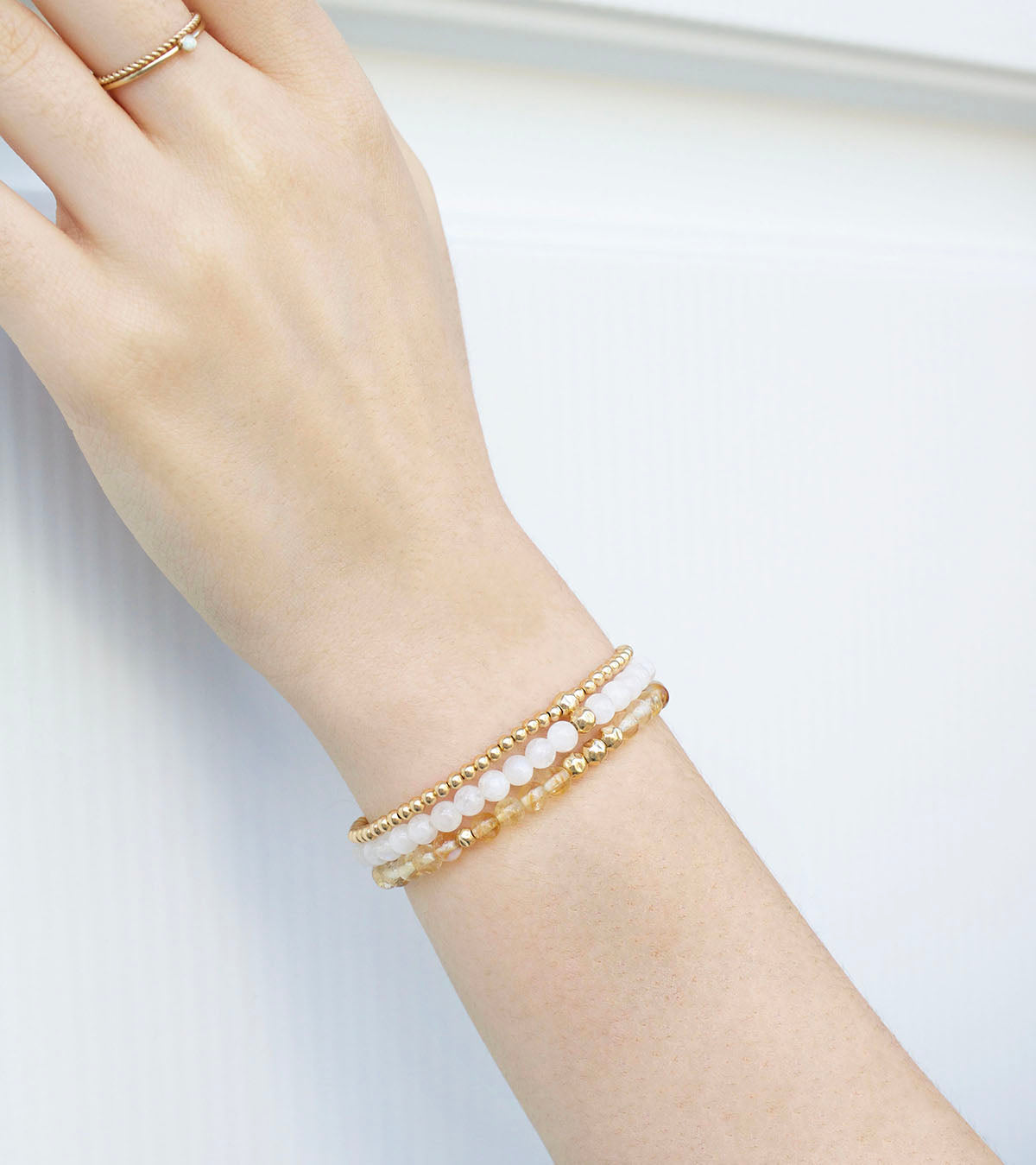 Dainty Wisdom Luxe Bracelet | Blue Moonstone