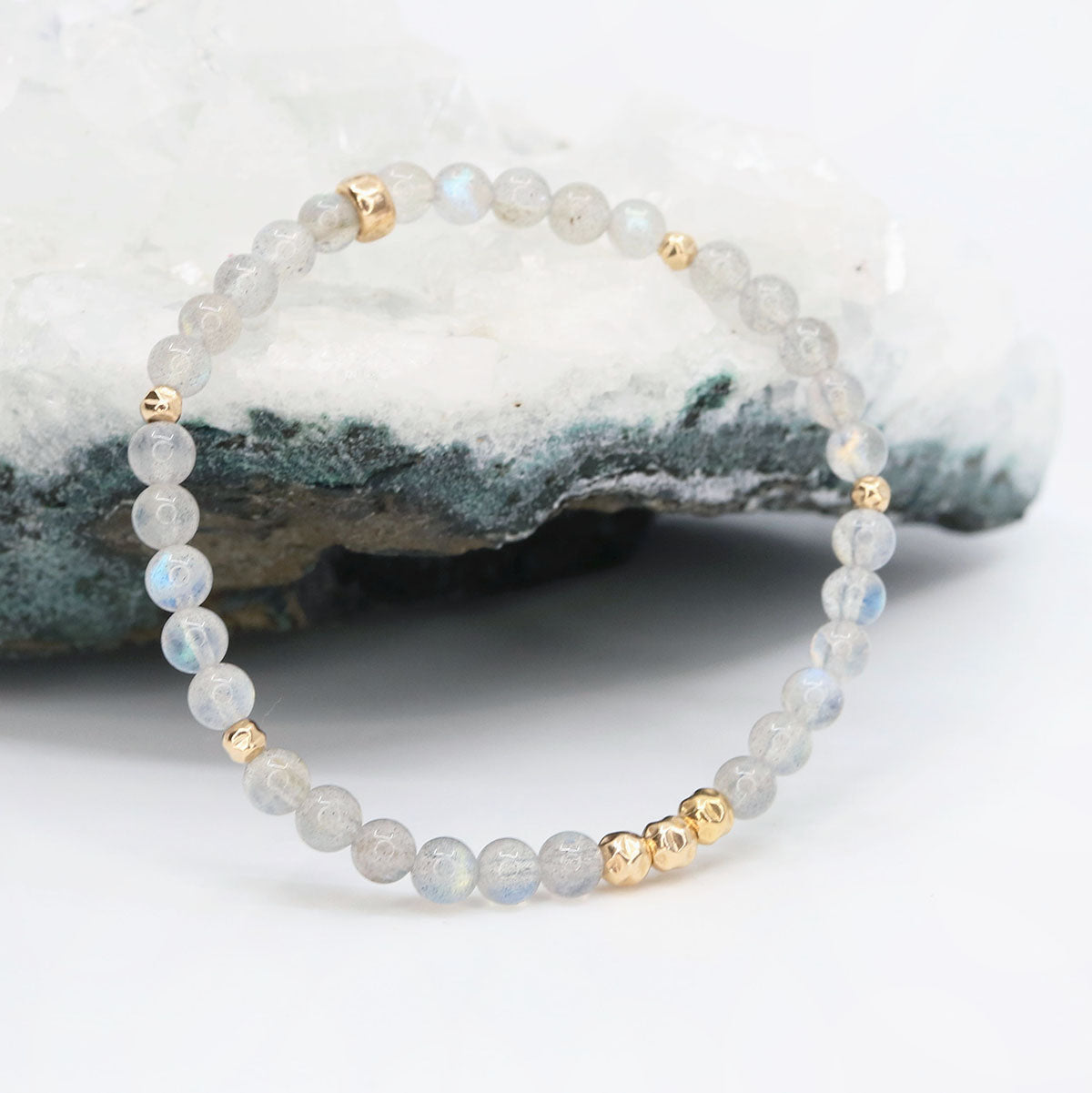 Dainty Wisdom Luxe Bracelet | Blue Moonstone