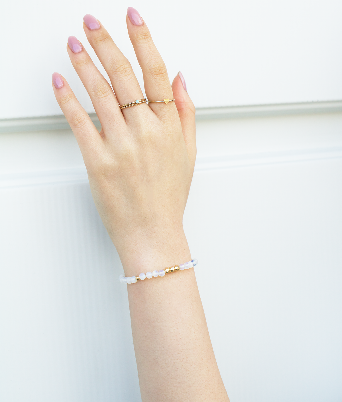 Celestial Bracelet Set | Opalite, Moonstone &amp; Gold