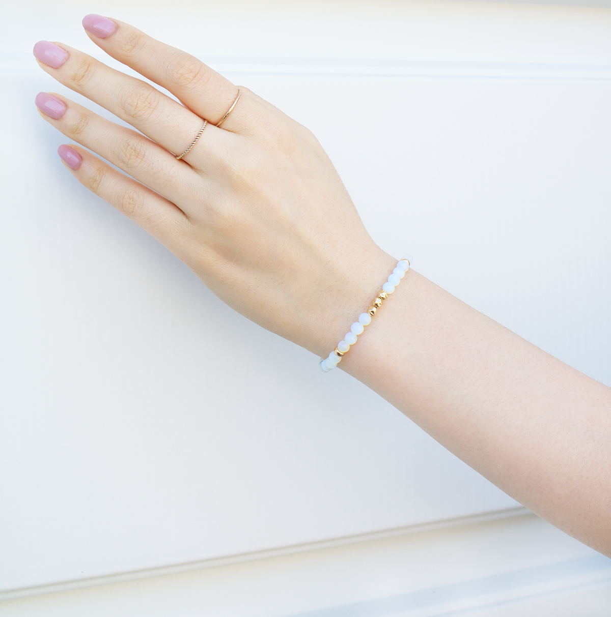 Dainty Wisdom Luxe Bracelet | Blue Moonstone