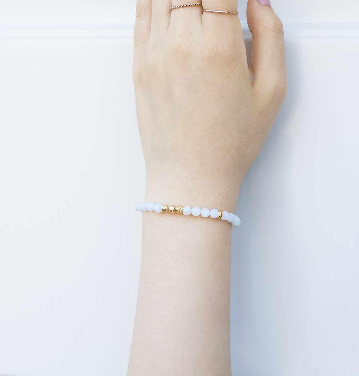 Dainty Wisdom Luxe Bracelet | Blue Moonstone