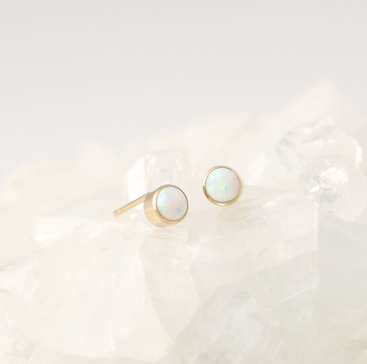 Opal Shimmer Earrings | Opal and Silver