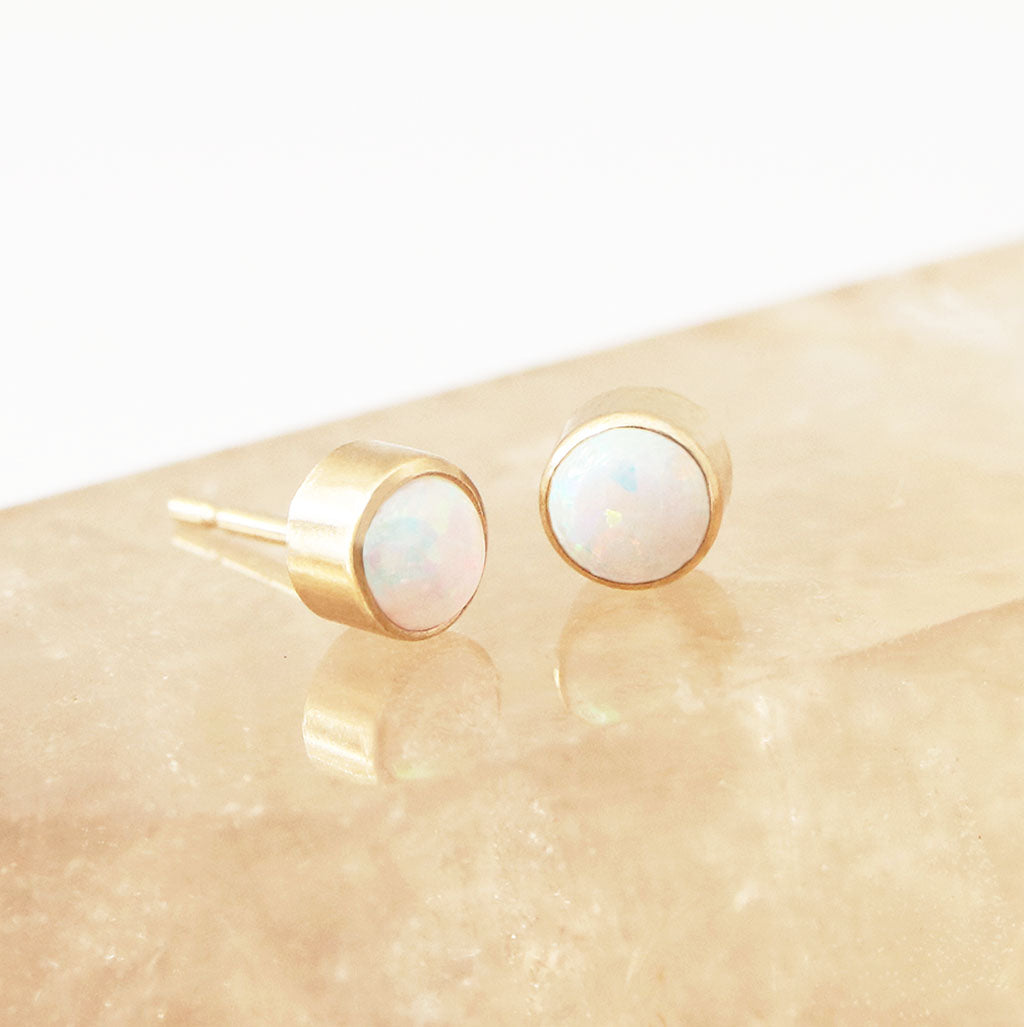 Opal Shimmer Earrings | Opal and Silver
