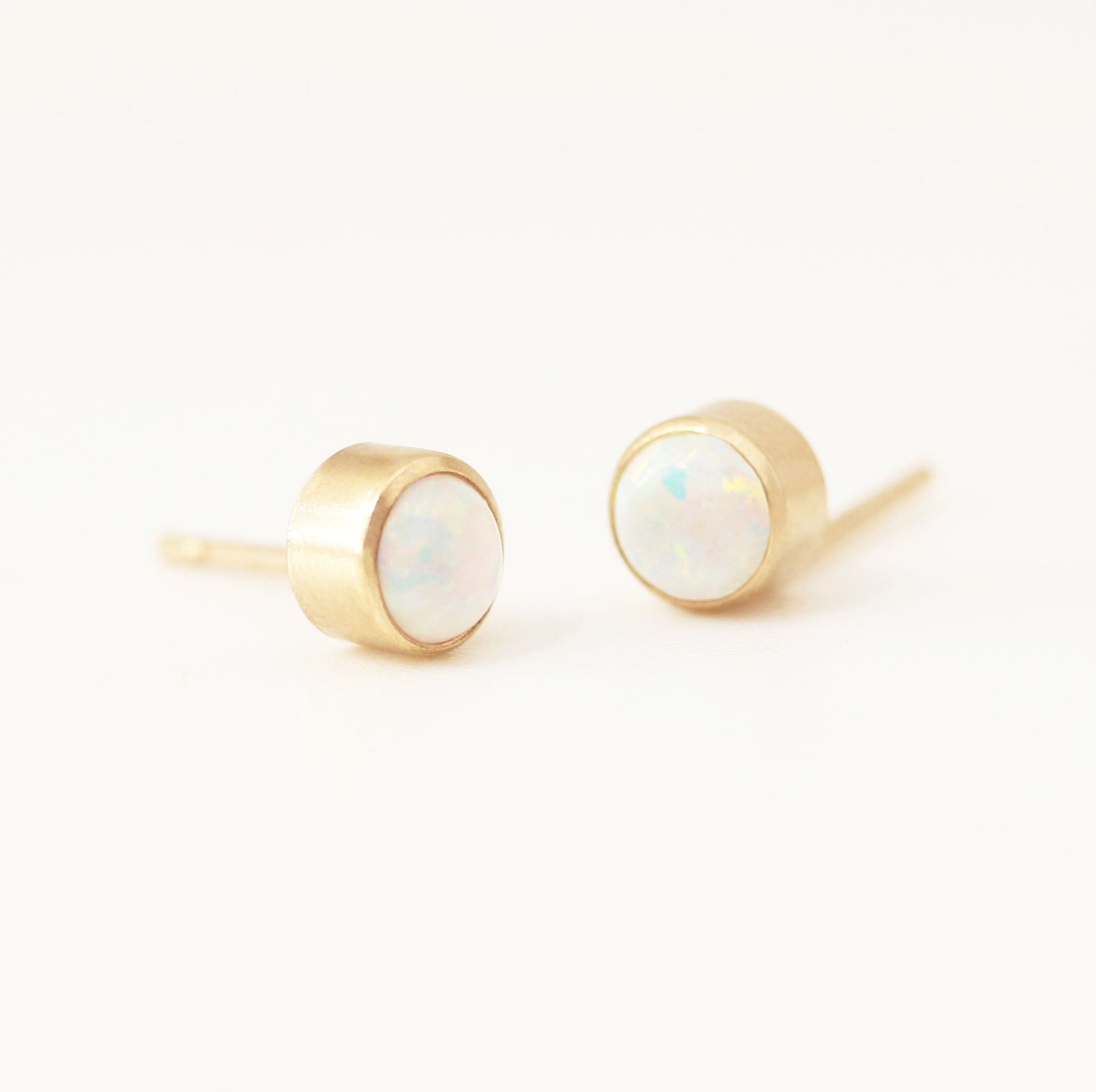 Opal Shimmer Earrings | Opal and Gold