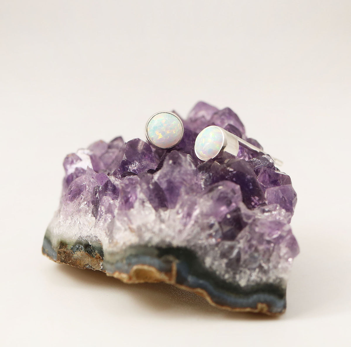 Opal Shimmer Earrings | Opal and Silver