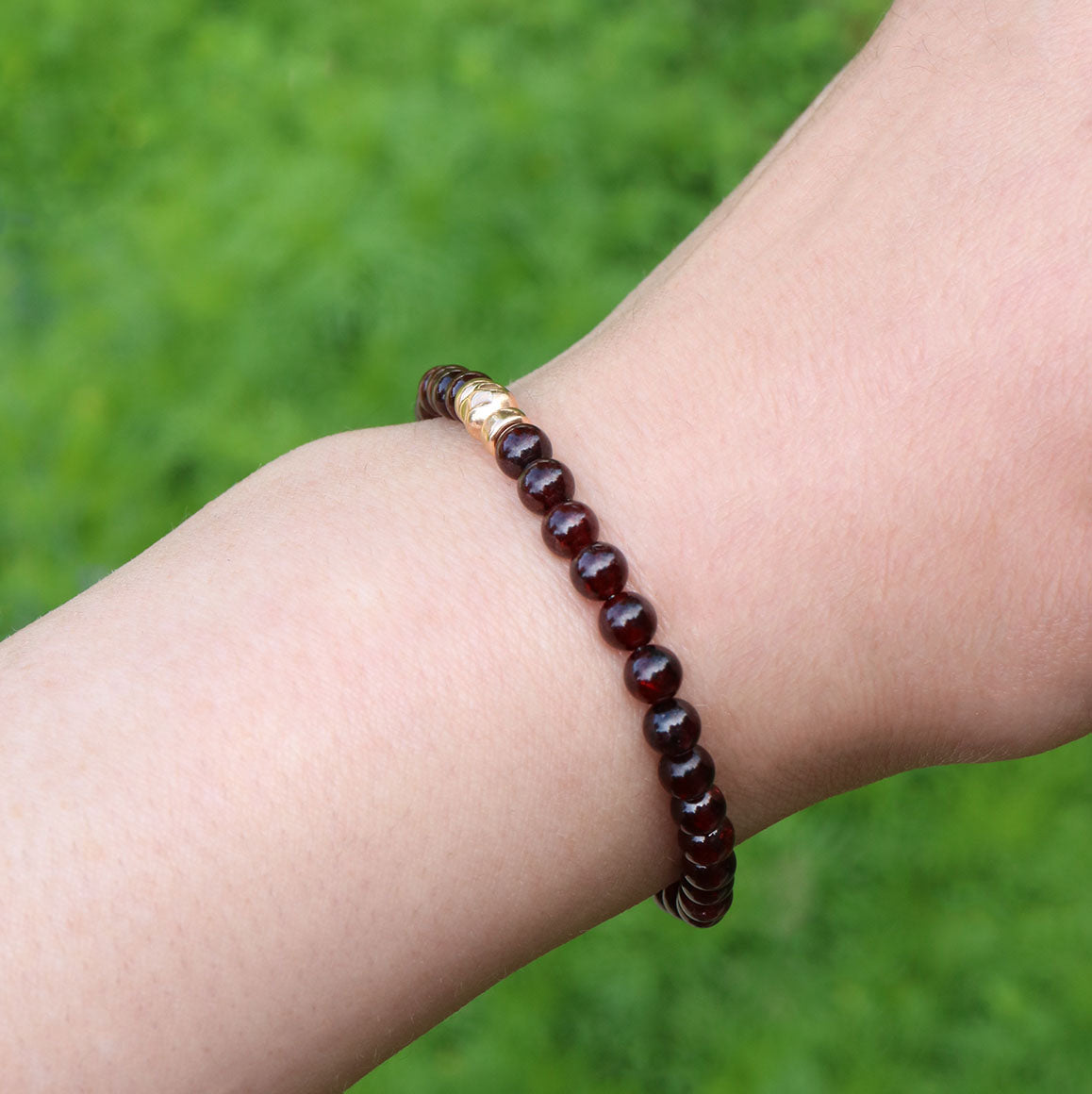 Dainty Empowered Bracelet | Garnet