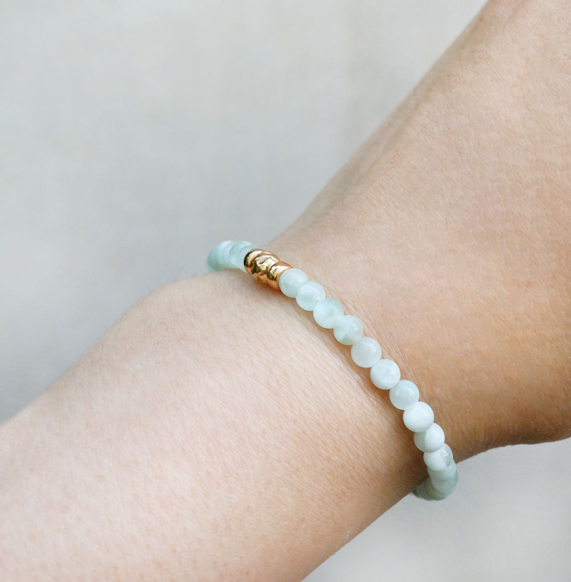 Dainty Empowered Bracelet | Green Moonstone
