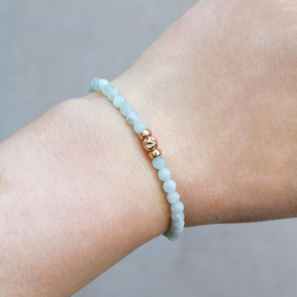 Dainty Empowered Bracelet | Green Moonstone