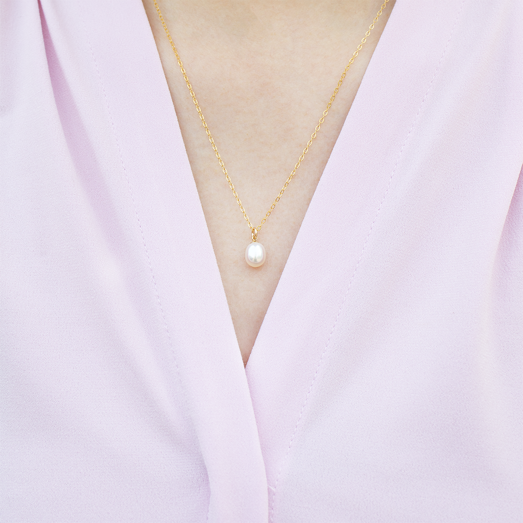 Pearl Drop Necklace | Pearl and Gold - Lisa Maxwell