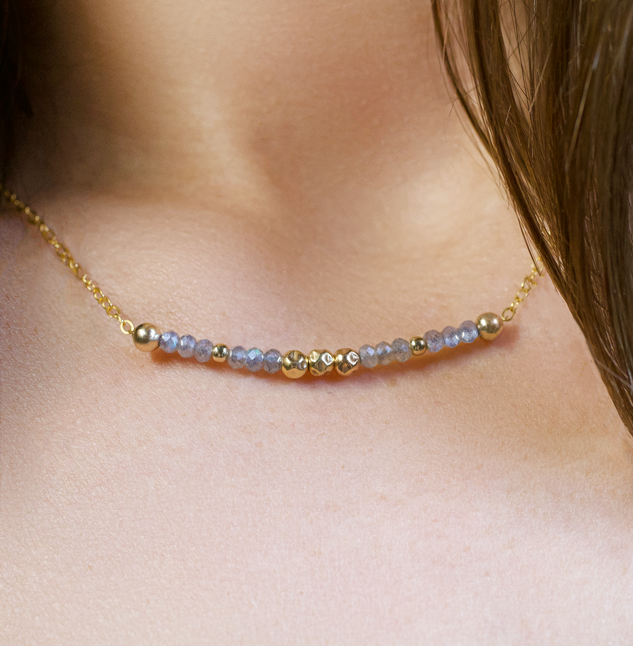 Aligned Necklace | Labradorite