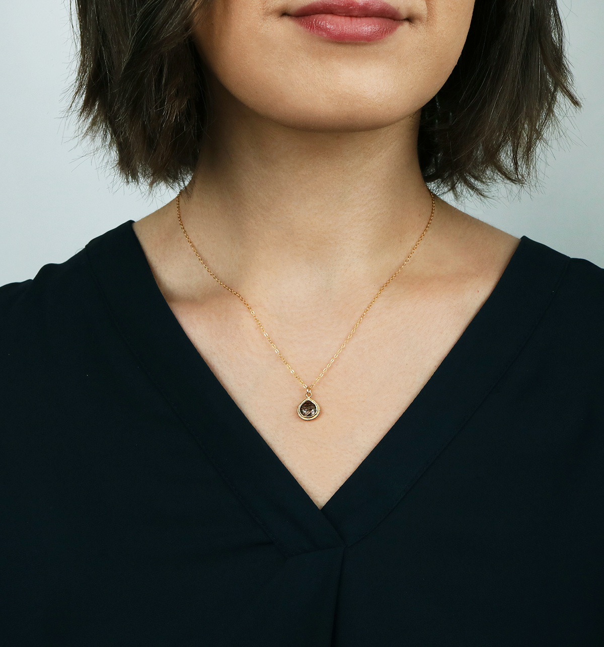 Chocolate Moonstone Teardrop Solstice Necklace