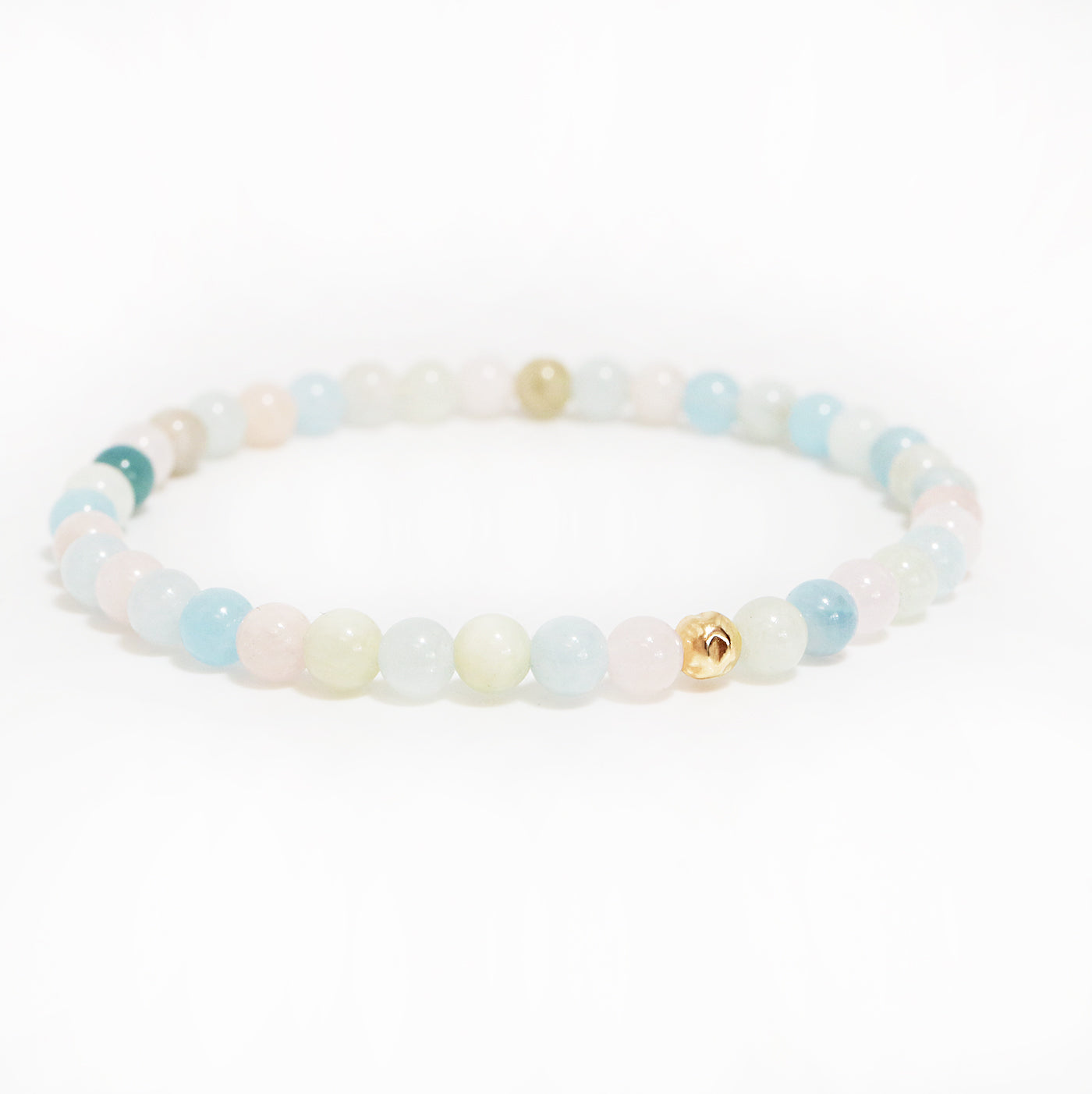 Dainty Trinity Bracelet | Aquamarine, Morganite and Heliodor - Lisa Maxwell Jewelry