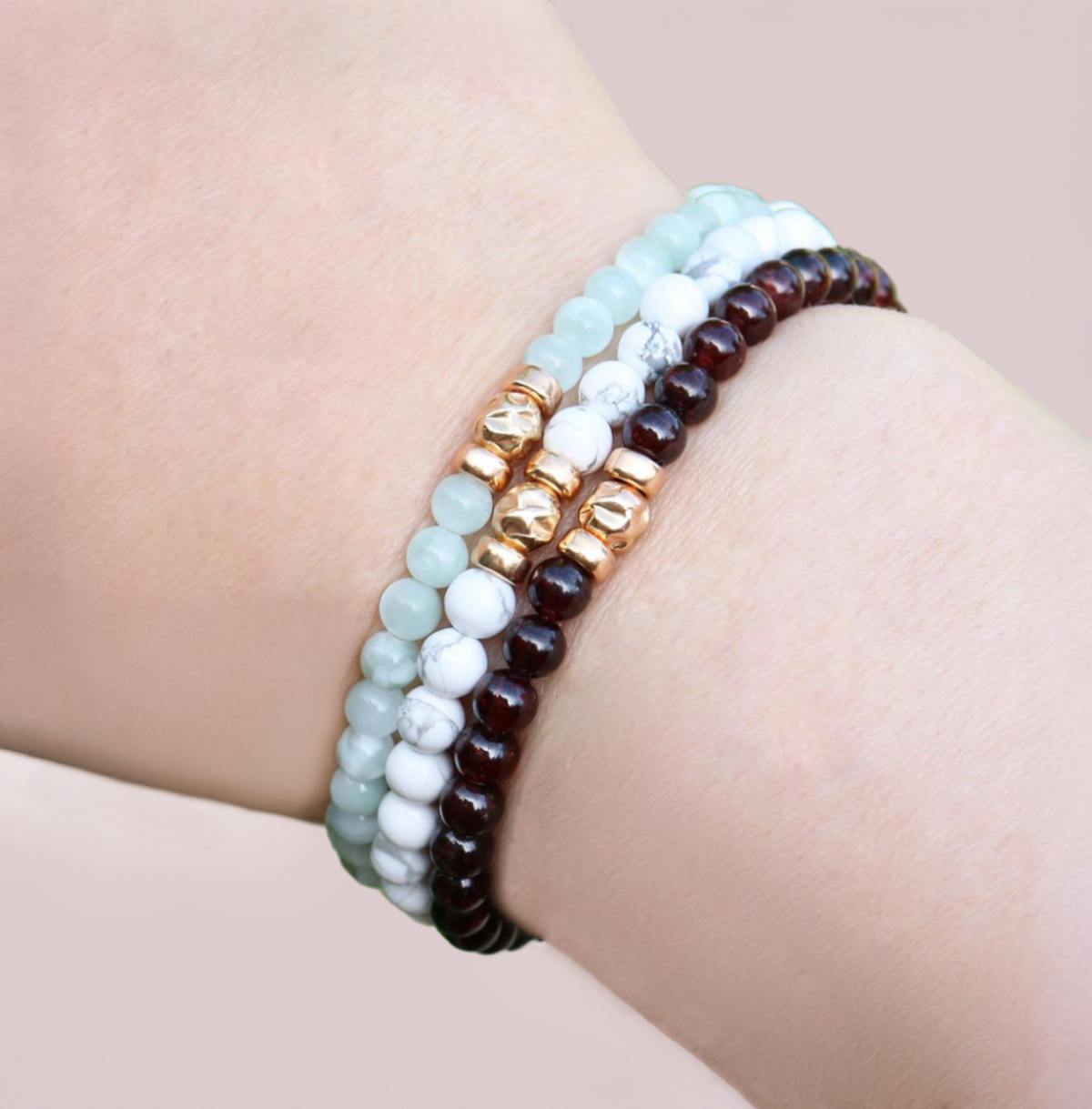 Dainty Empowered Bracelet | Green Moonstone