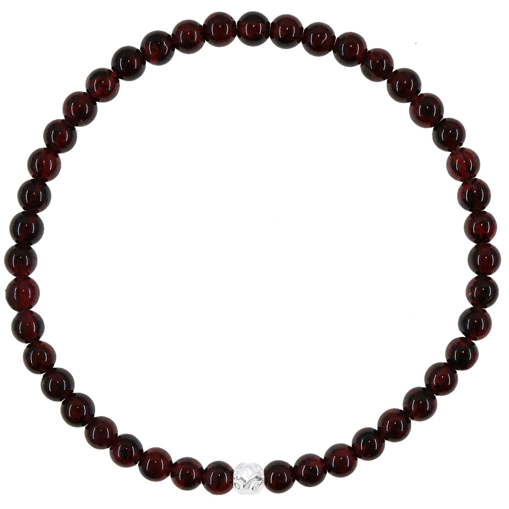 Dainty Strength Bracelet | Garnet
