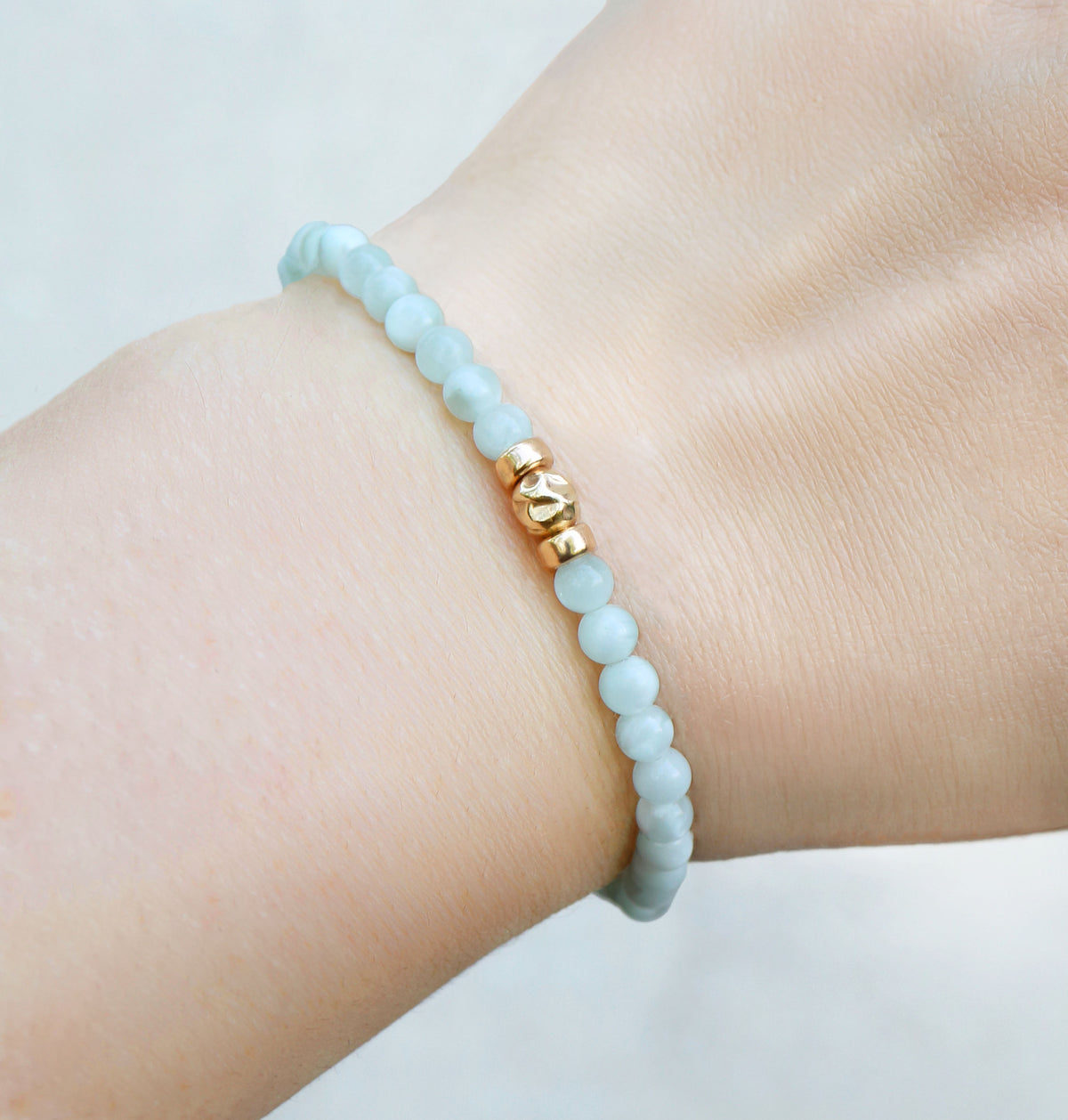 Dainty Empowered Bracelet | Green Moonstone