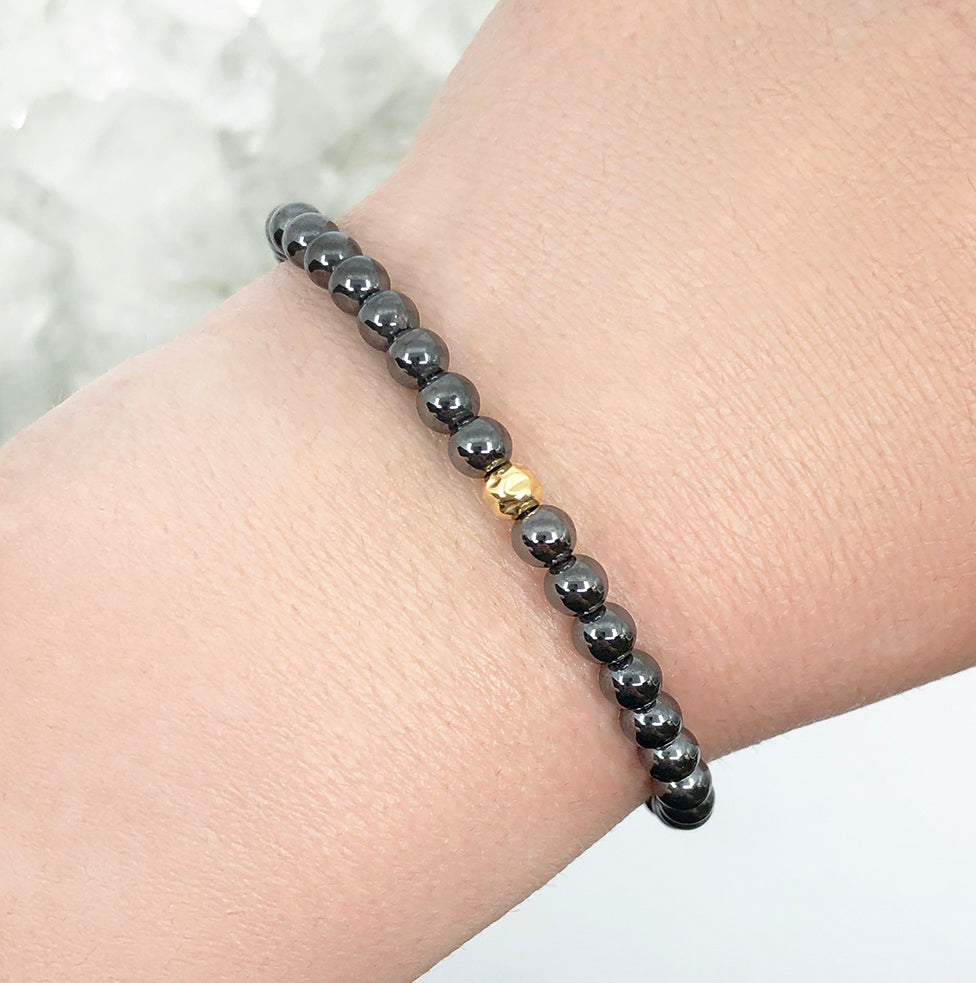 Dainty Clarity Bracelet | Hematite