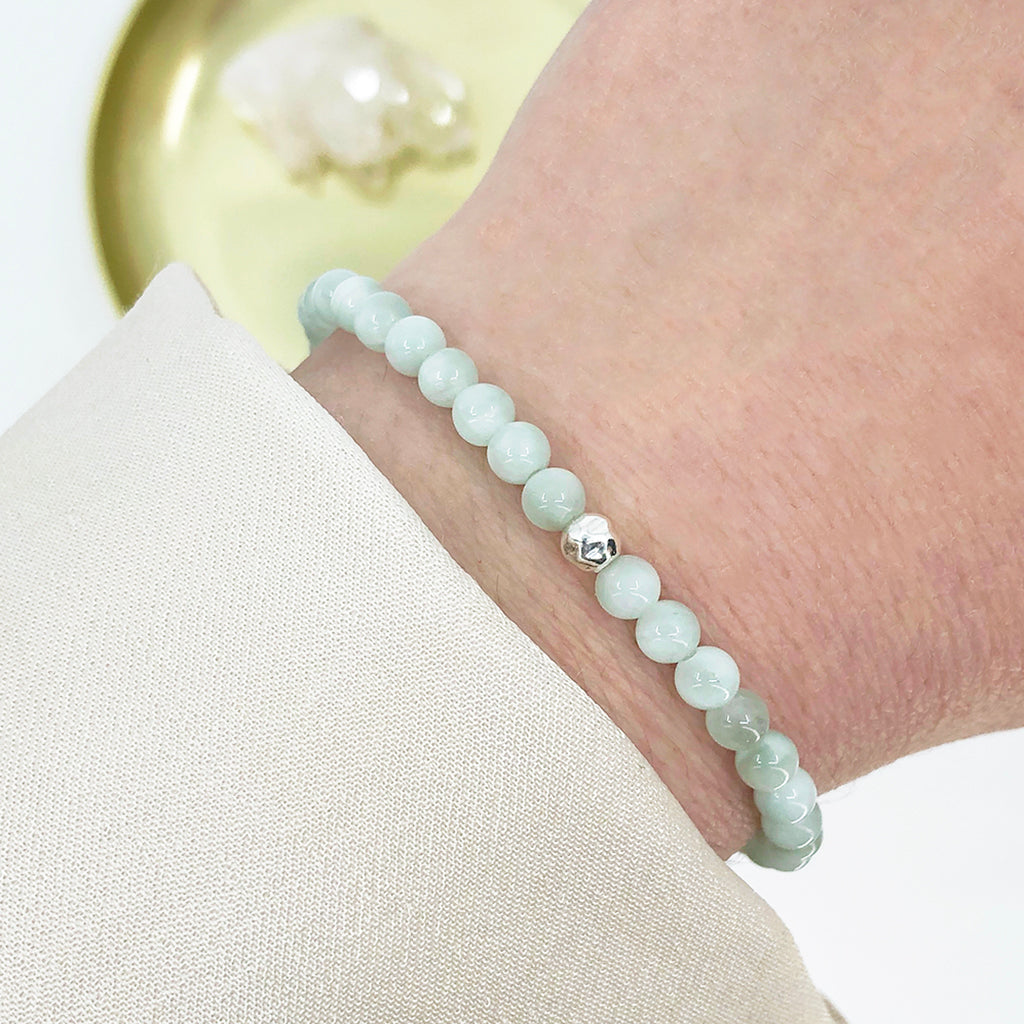 Dainty Empowered Bracelet | Green Moonstone