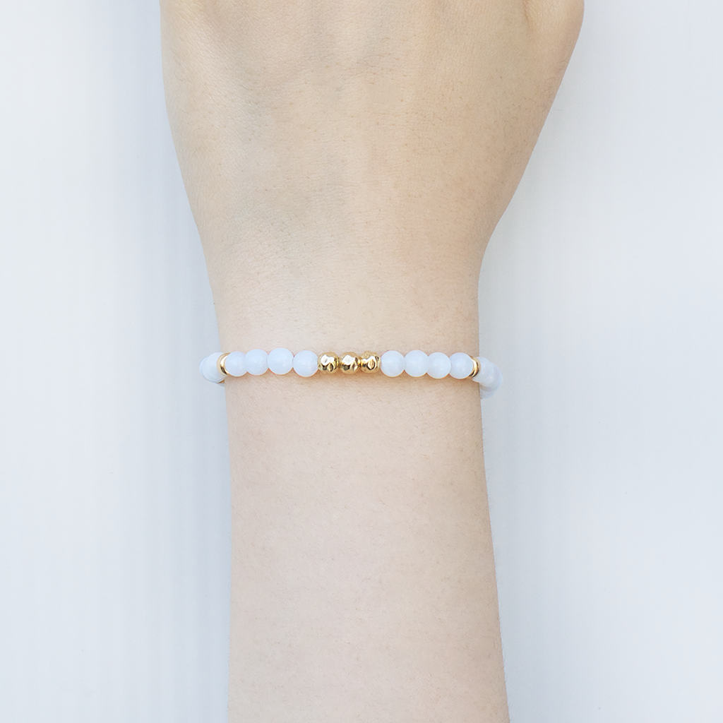 Dainty Wisdom Luxe Bracelet | Blue Moonstone
