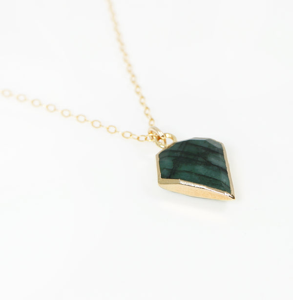 Emerald Shield Necklace - Lisa Maxwell