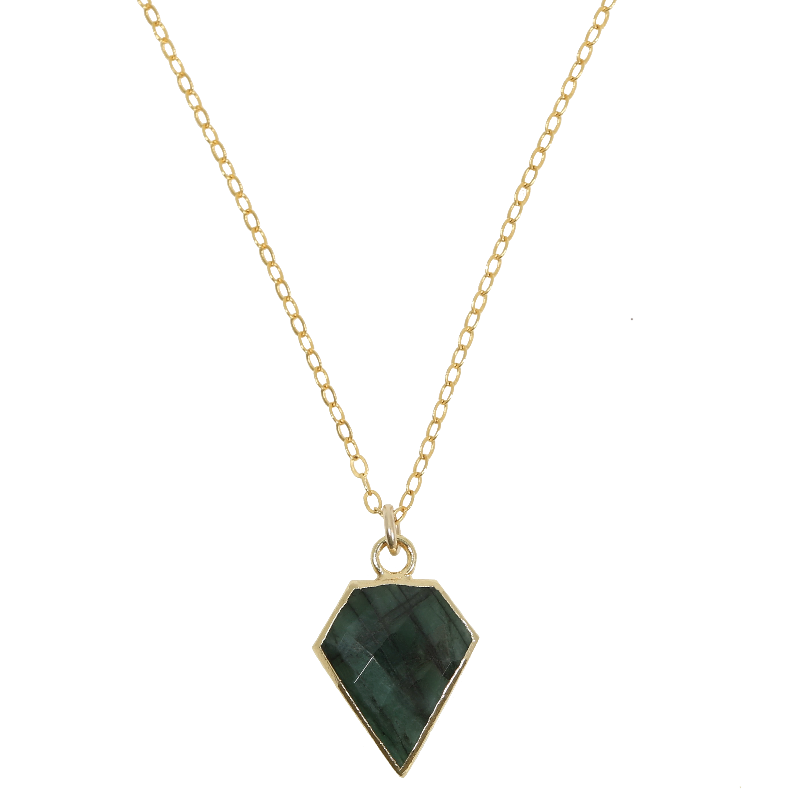 Emerald Shield Necklace - Lisa Maxwell