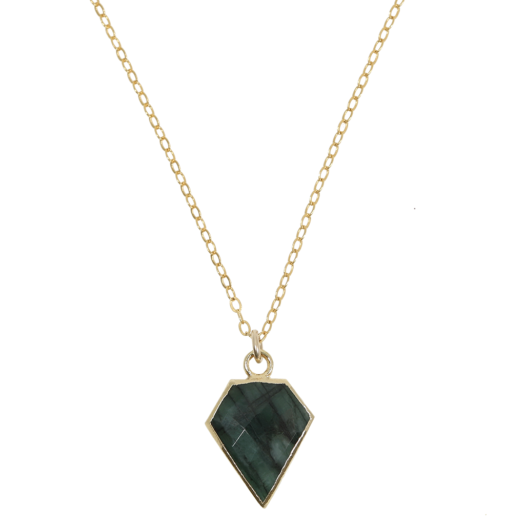 Emerald Shield Necklace