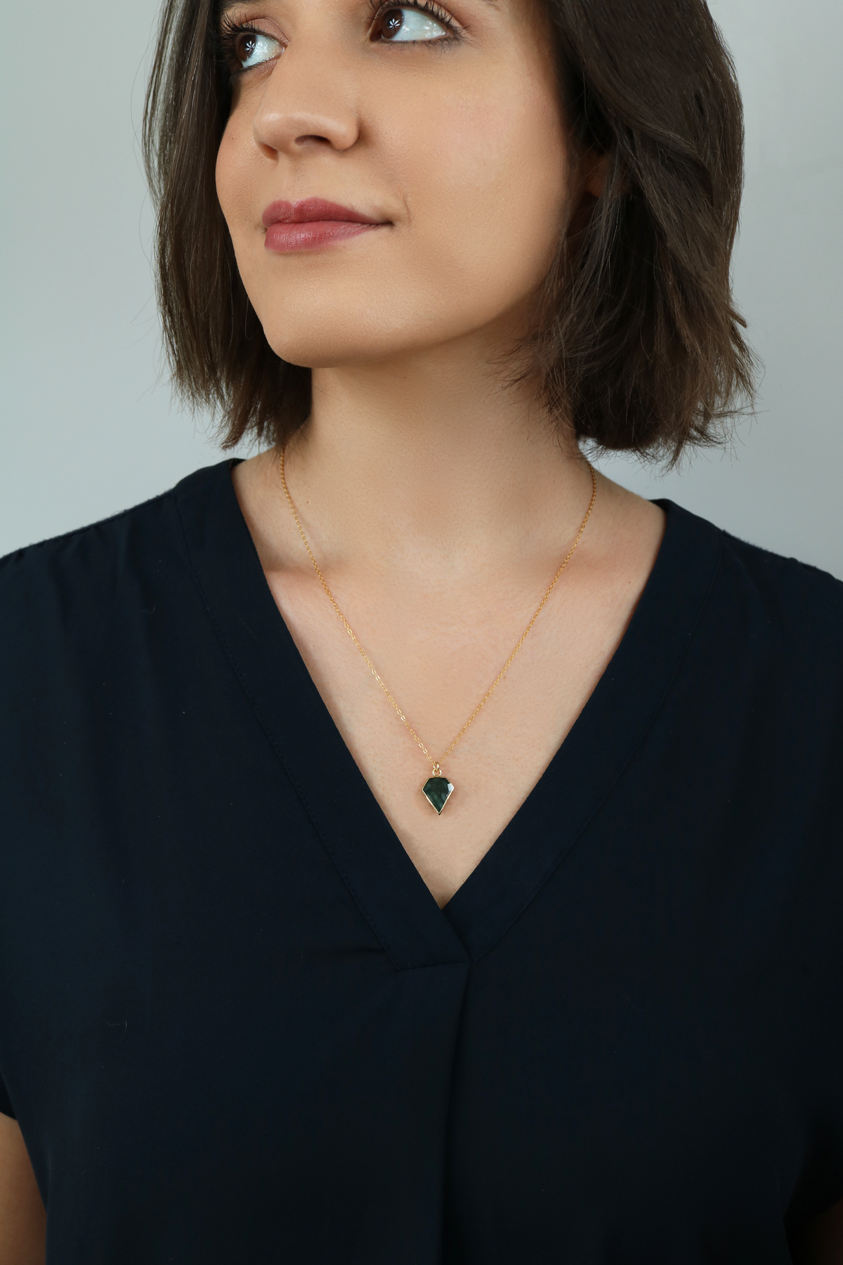 Emerald Shield Necklace