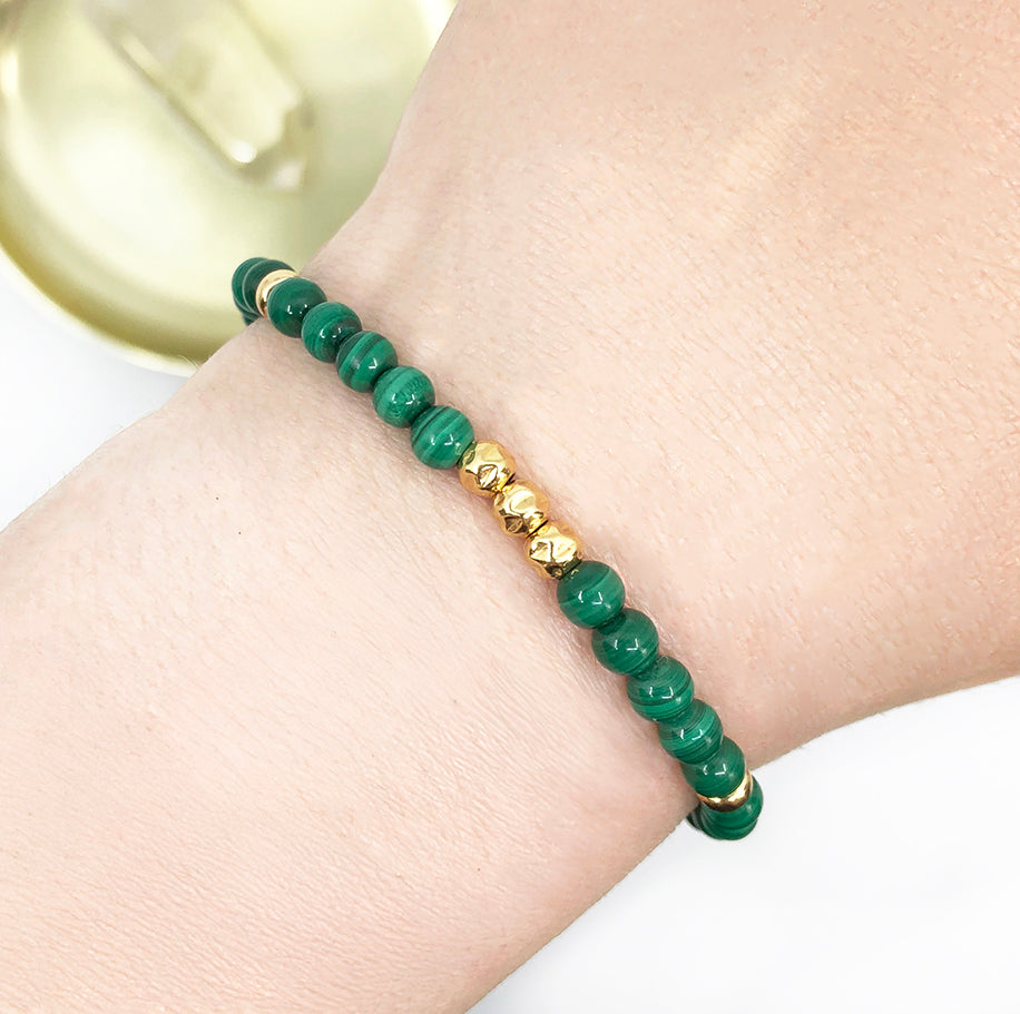 Dainty Acceptance Luxe Bracelet | Malachite