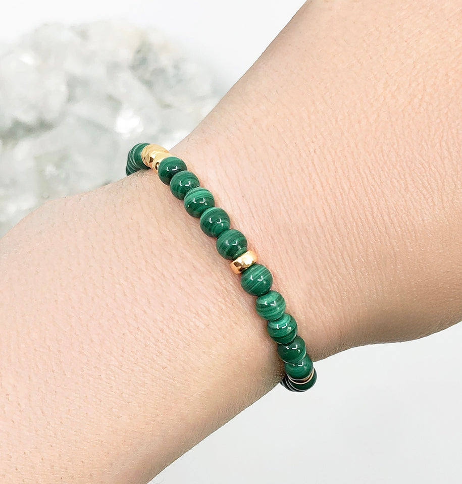 Dainty Acceptance Luxe Bracelet | Malachite