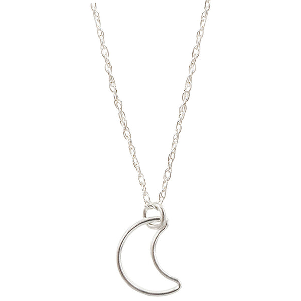 Crescent Moon Necklace | Silver - Lisa Maxwell Crescent Moon Necklace | Silver - Lisa Maxwell