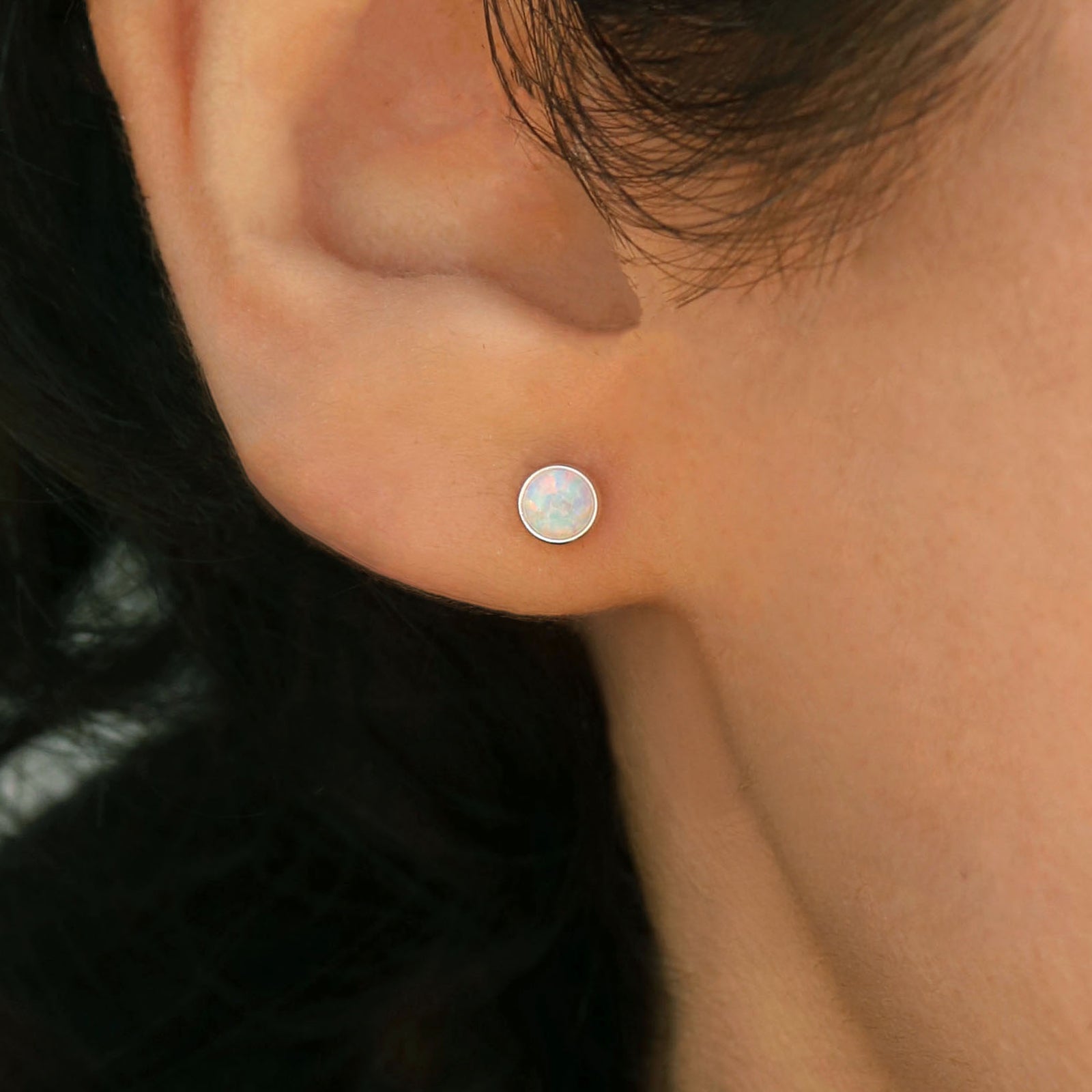 Opal Shimmer Earrings | Opal and Silver