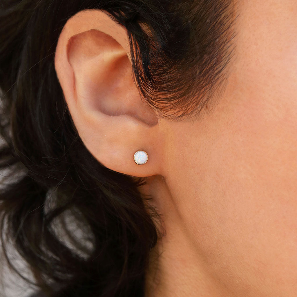 Opal Shimmer Earrings | Opal and Gold