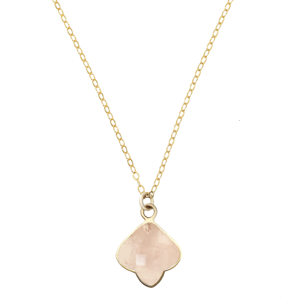 Rose Quartz Trillium Necklace