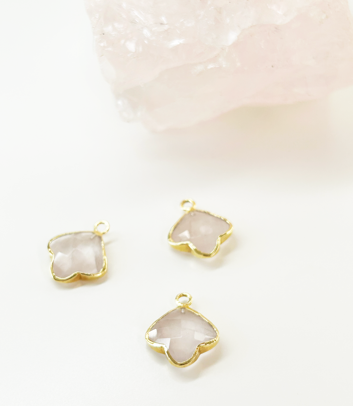 Rose Quartz Trillium Necklace