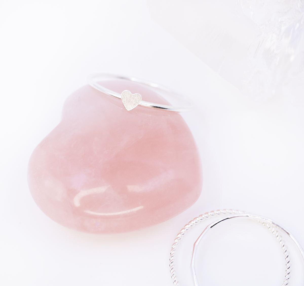 Tiny Silver Heart Ring