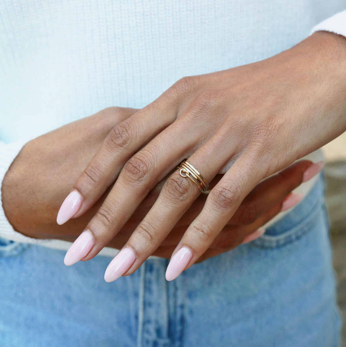 Dainty Gold Ring Trio