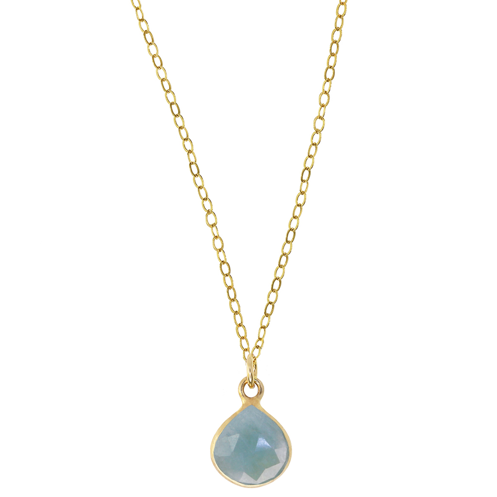 Aqua Drop Necklace | Aquamarine