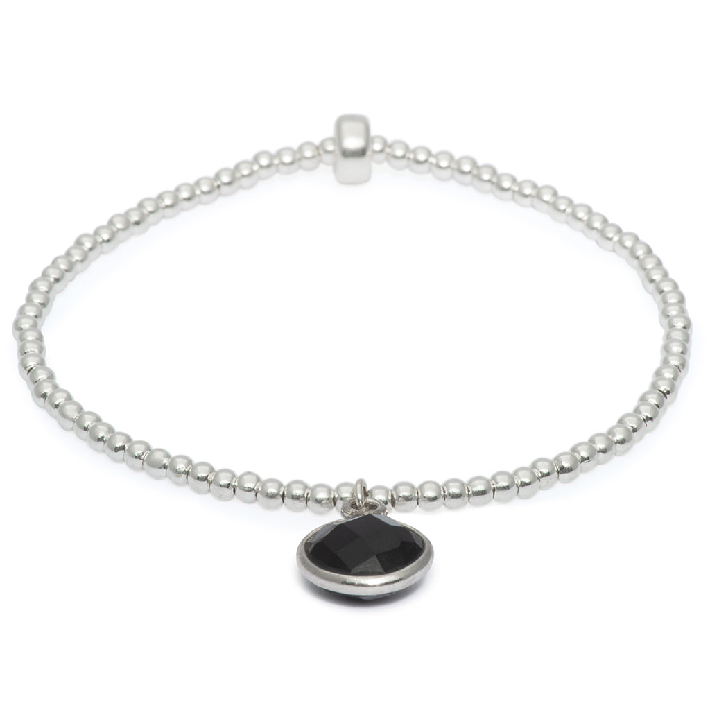 Charmed and Protected Bracelet | Onyx and Silver