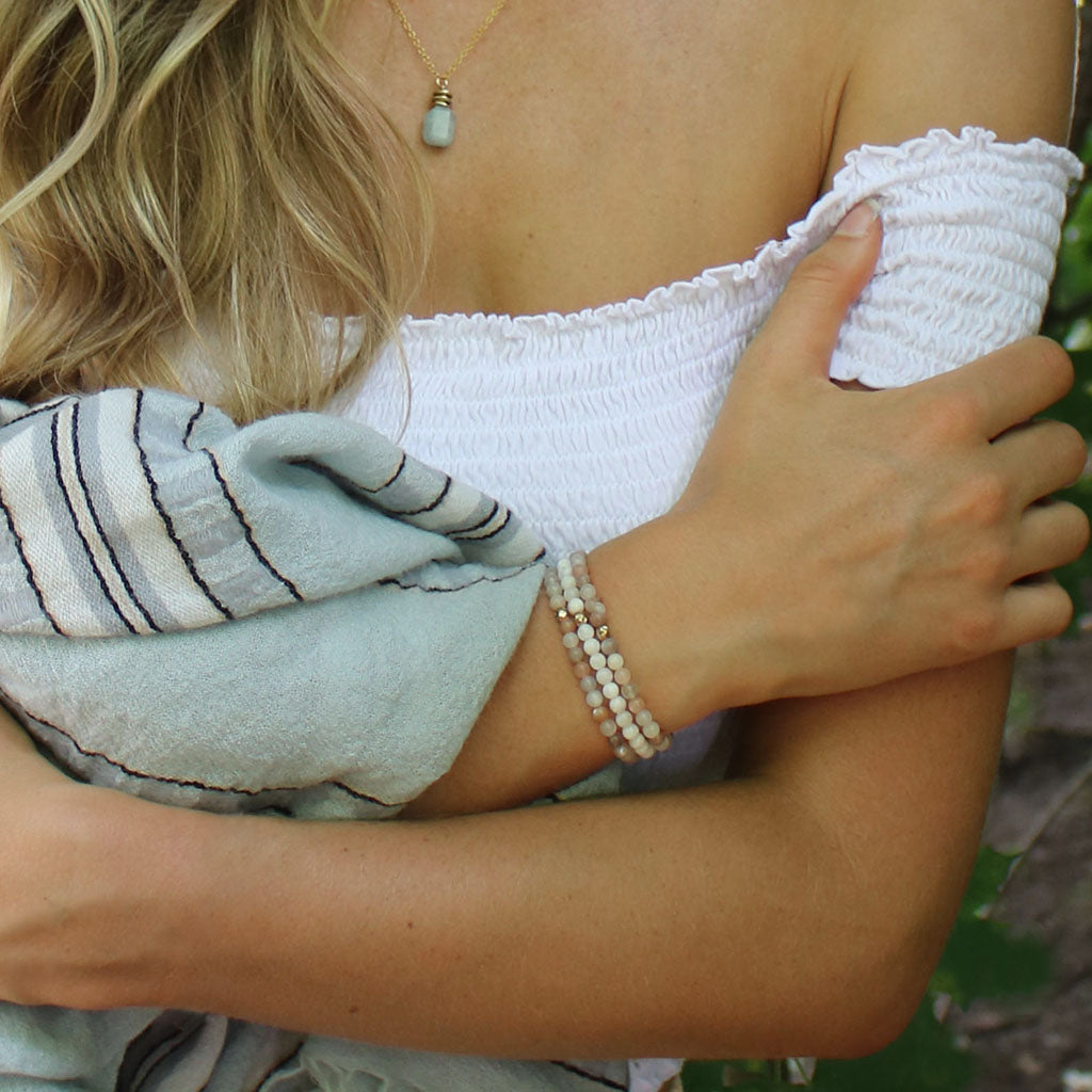 Dainty Acceptance Bracelet | Malachite