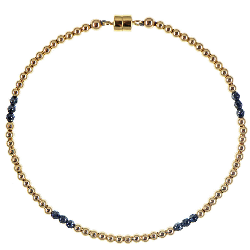 Dainty Golden Clarity Bracelet | Gold and Hematite