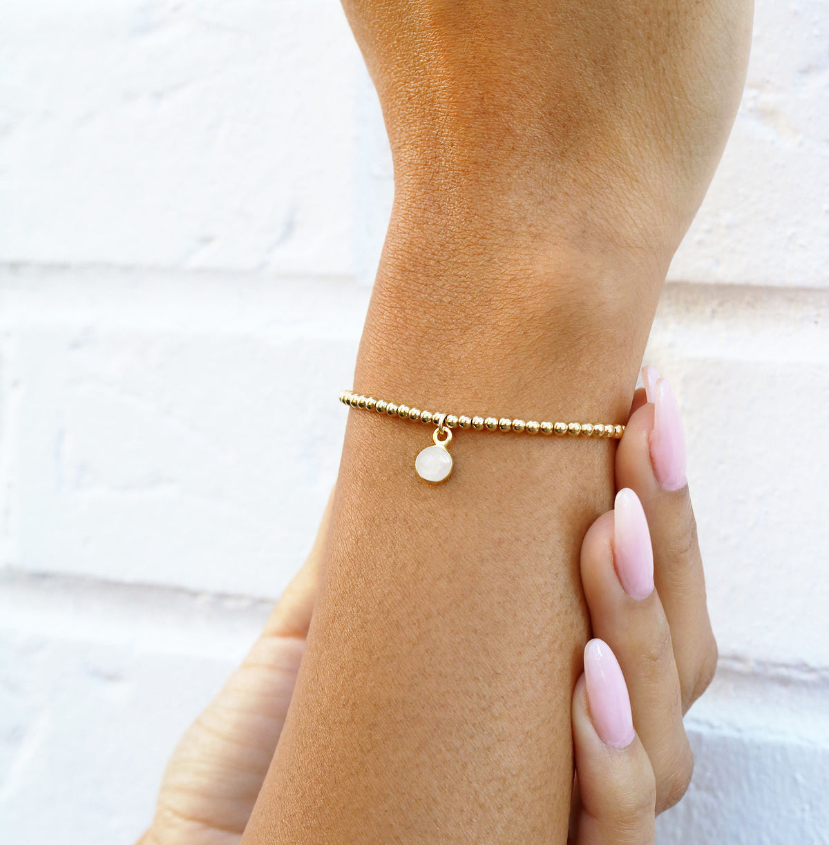 Charmed by Intuition Bracelet | Moonstone and Gold