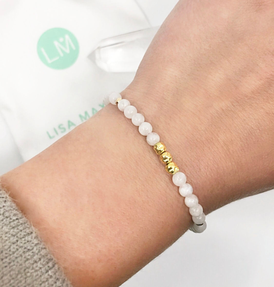 Dainty Rebalance Luxe Bracelet | Pink Opal