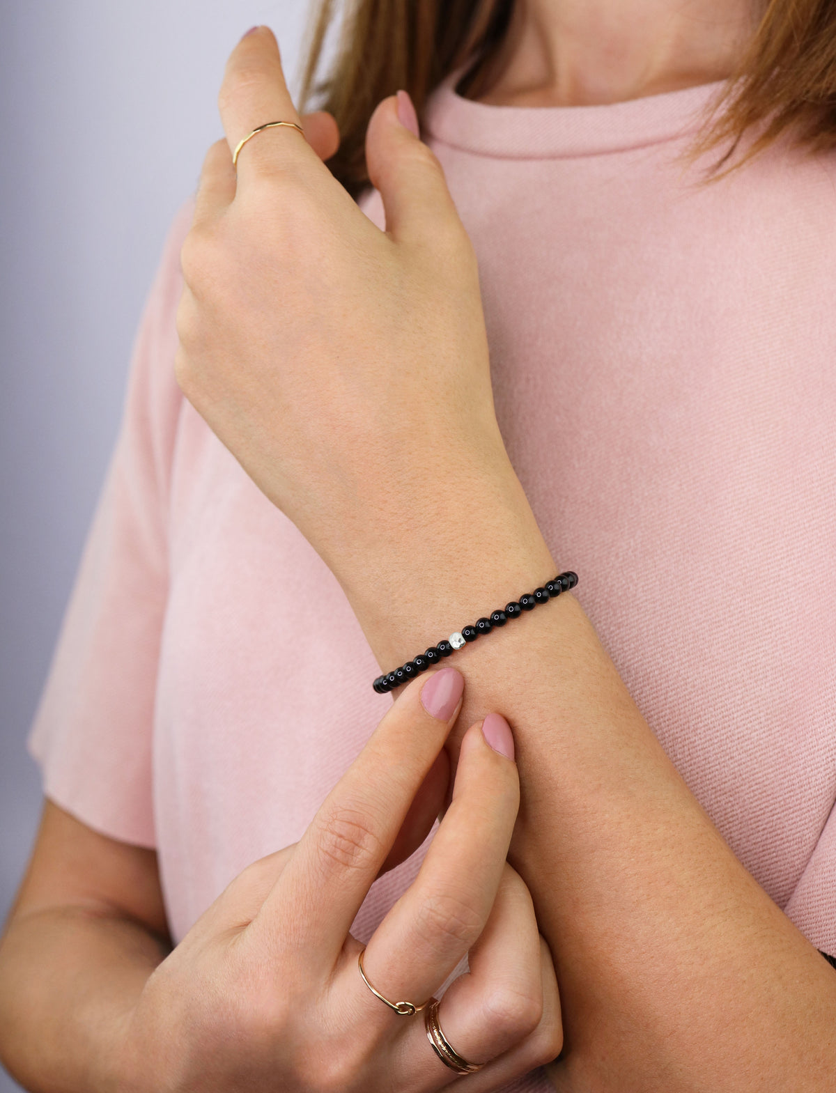 Dainty Protection Bracelet | Onyx