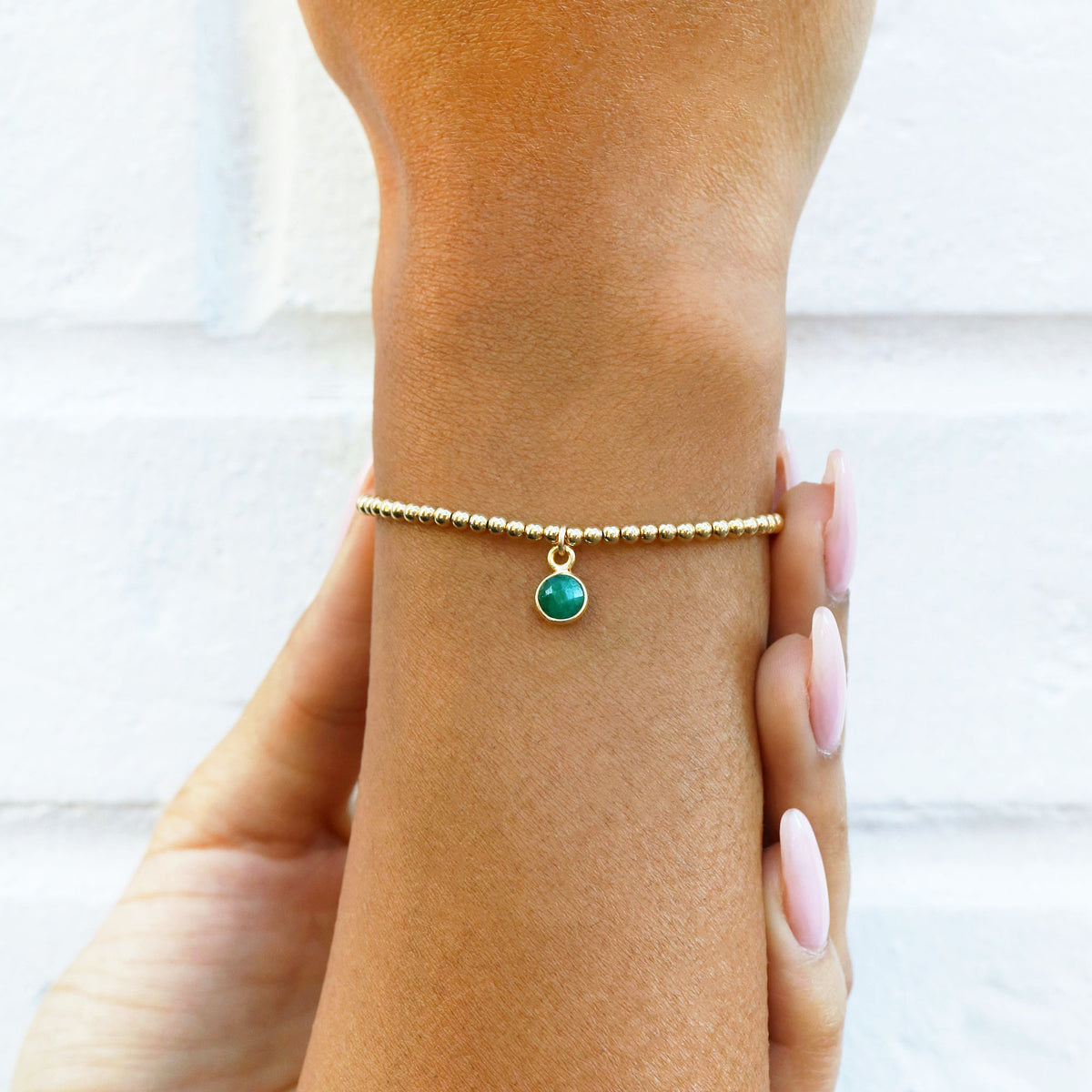 Charmed with Compassion Bracelet | Emerald and Gold